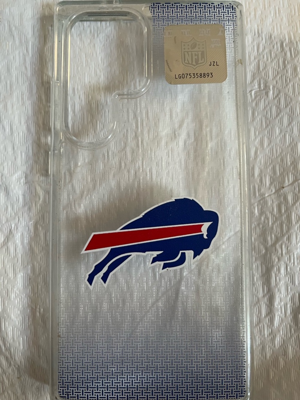 NFL Buffalo Bills Clear Phone Case with Blue and Red Logo